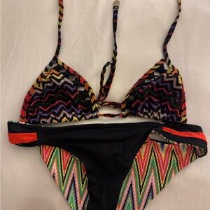 MinkPink Colorful Zigzag Bikini Set
